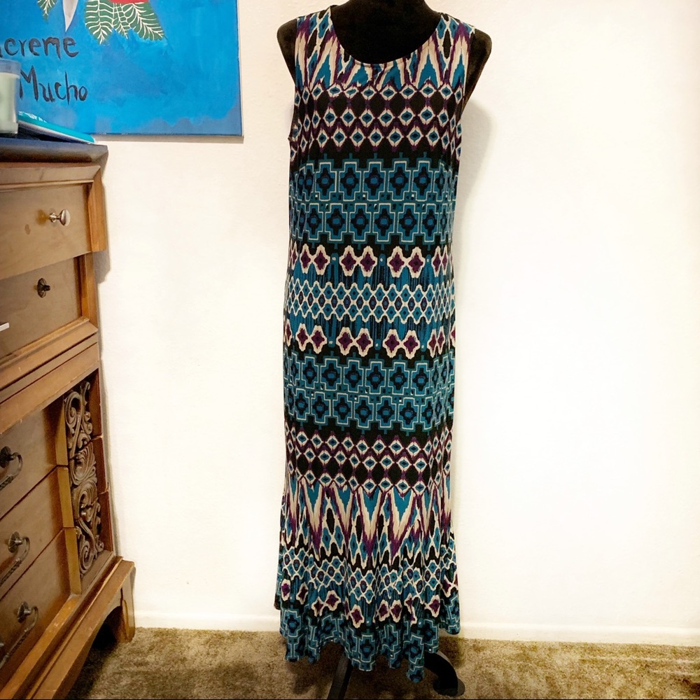 Blue Patterned Dress